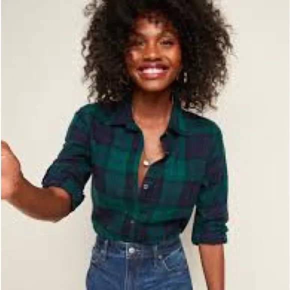 🚨 Bundle of 2 Old Navy Classic Plaid Tops - Picture 1 of 10